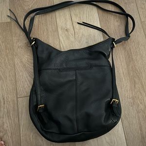 Hobo shoulder/backpack purse black leather
